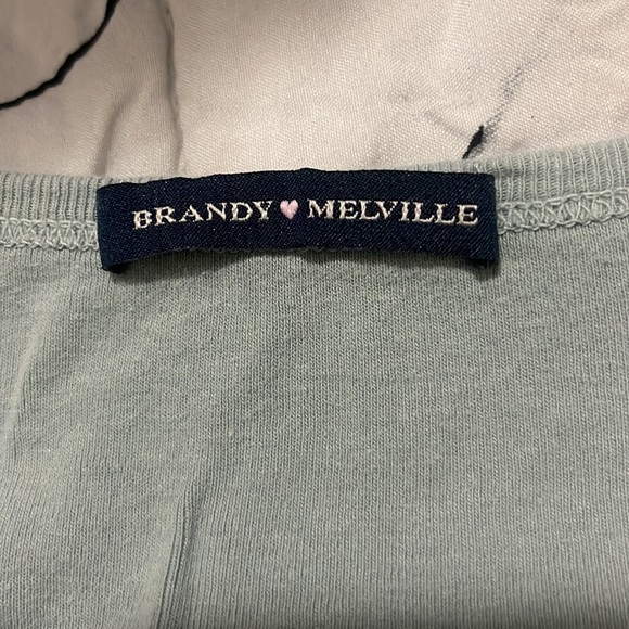 Perfect condition green/gray/blue brandy Melville shirt. Perfectly fitted - Picture 2 of 3